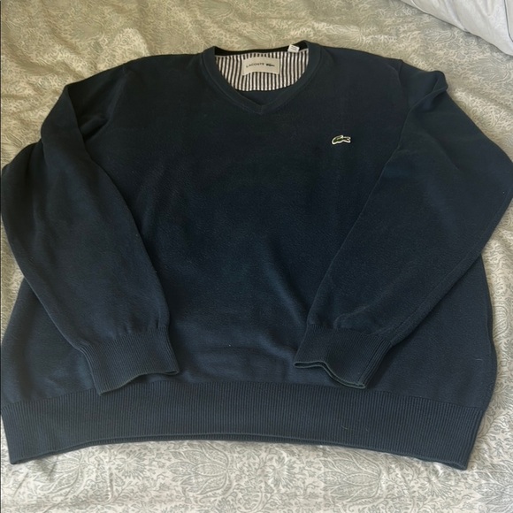 Lacoste Other - Lacoste Blue V-Neck Sweater Classic Style